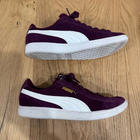 Puma Vikky Sneakers dark purple Sz 7 almost new - Picture 4 of 10